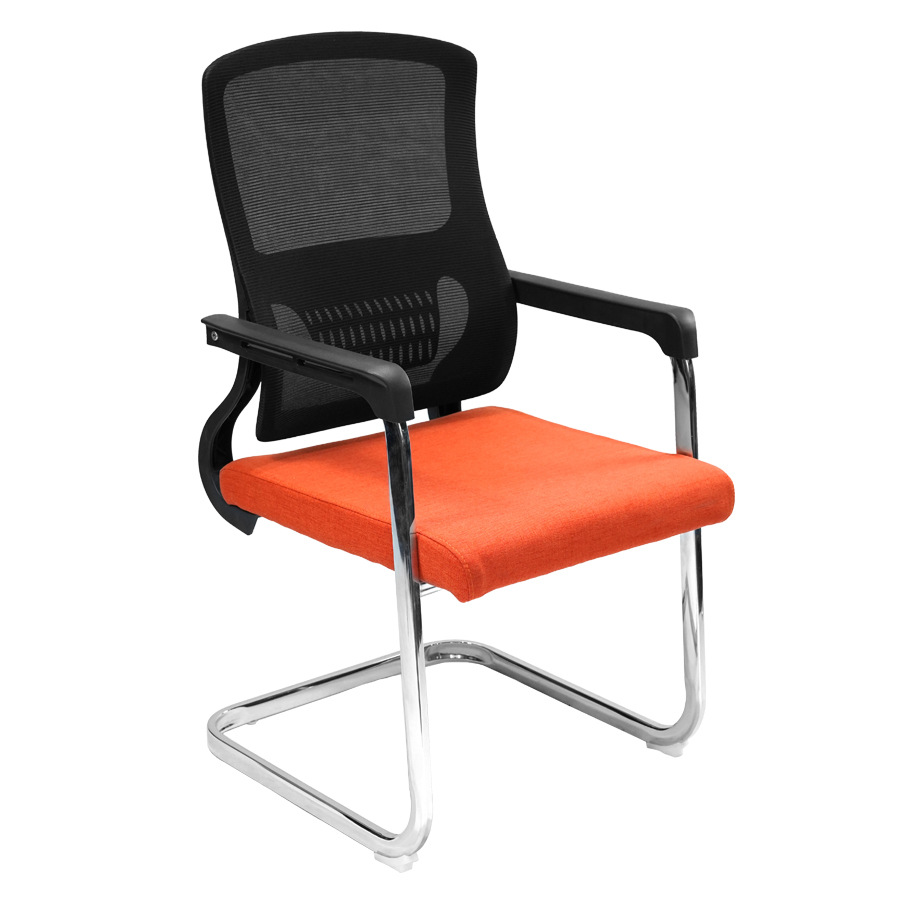 厂家弓形会议椅子网布职员电脑椅五金办公弓字椅家用椅203c