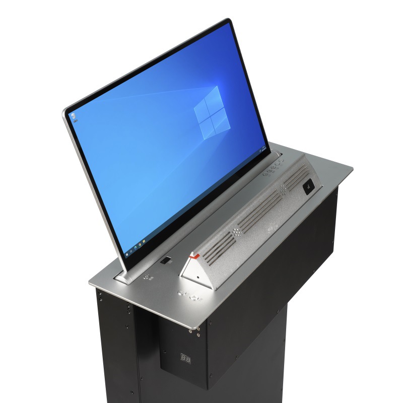 超薄液晶屏升降器带阵列话筒无纸化会议系统显示器一体升降器