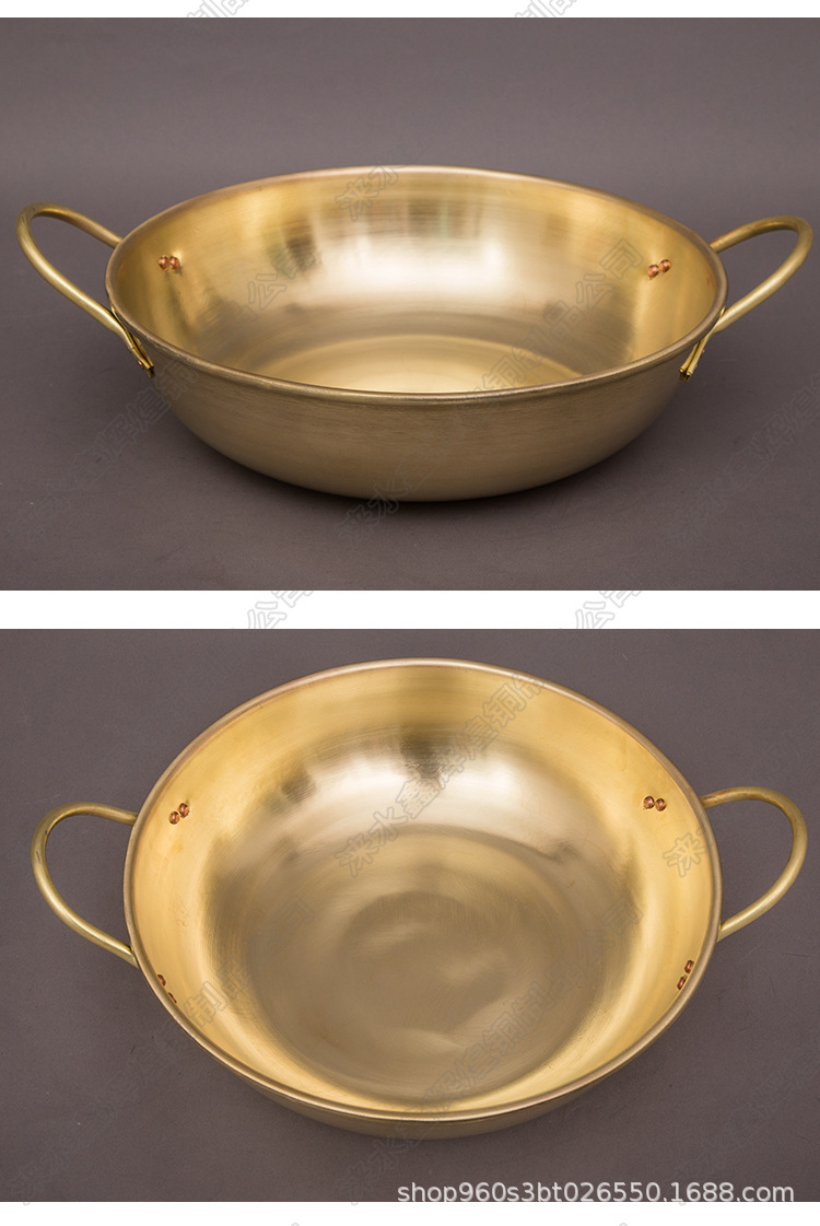 纯紫铜双耳炒锅炒勺炒菜补铜熬中药膏熬糖熬果酱熬阿胶糕支持定制