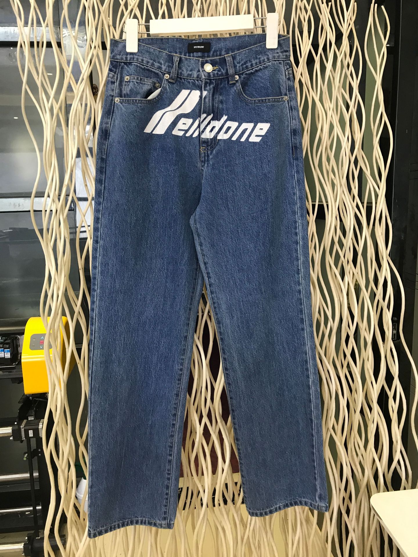 2020新款we11done牛仔裤女宽松版型厂家直销现货字母loog印花直筒