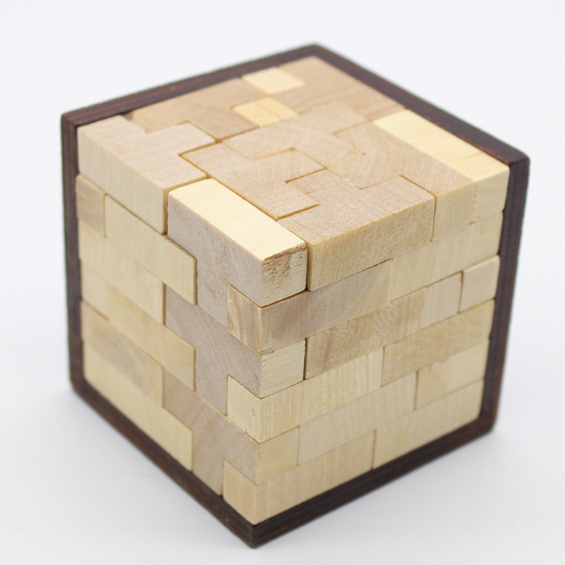 木制魔斗孔明鲁班锁休闲益智儿童桌面俄罗斯方块54t亲子玩具批发