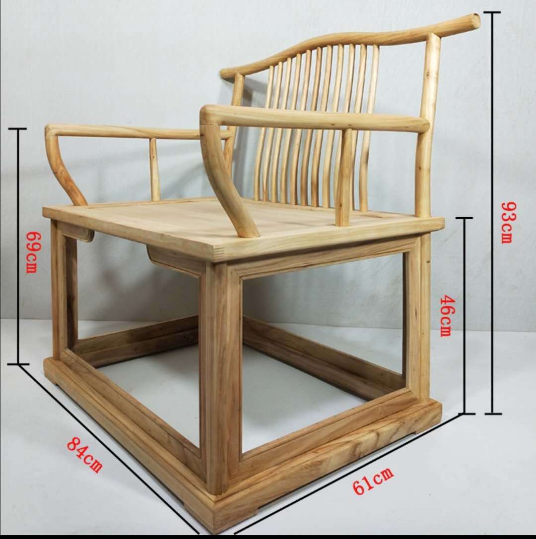 新中式老榆木禅意主人椅免漆烫蜡太师椅禅椅打坐椅酒店会所