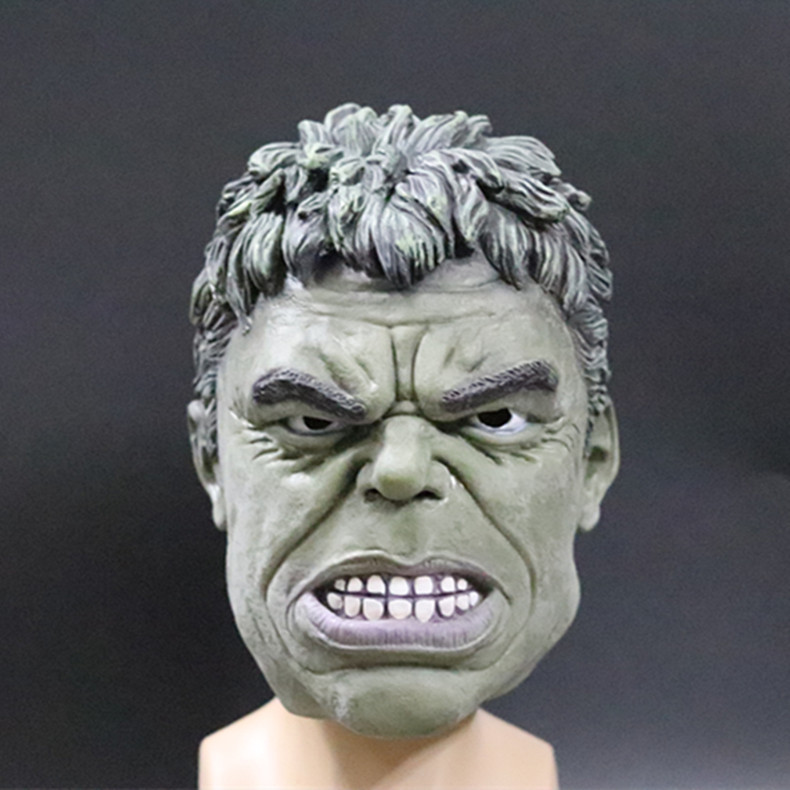绿巨人浩克乳胶面具 复仇者联盟灭霸头套美国队长派对表演道具