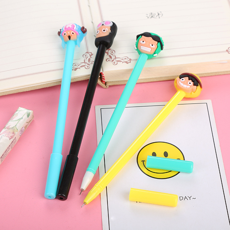 Cartoon Student Pen Creative Stationery Cute Character Gel Pen High Quality Office Supplies Black Water-Based Sign Pen