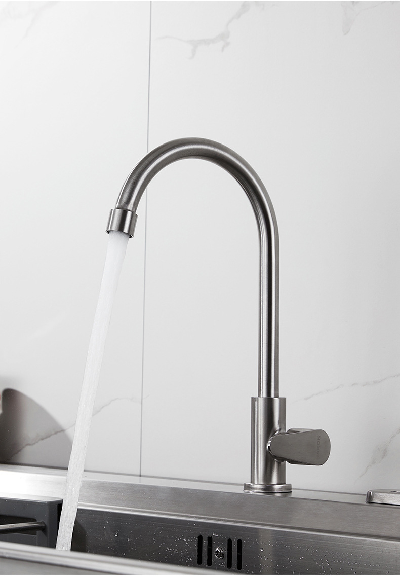 304不锈钢厨房水龙头家用洗菜盆龙头冷热水槽洗手池全铜单冷水阀