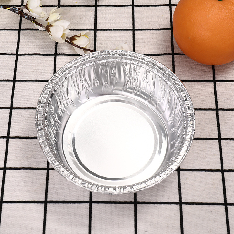 一次性锡纸碗圆形铝箔纸碗烧烤烘焙蒸饭锡纸碗外卖打包锡箔纸餐盒