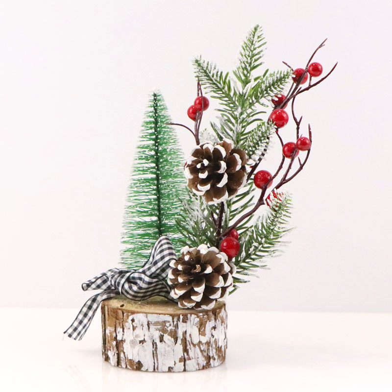 Christmas New Mini Decorative Pine Cone Christmas Tree Ornaments Creative Small Emulation Christmas Tree Desktop Christmas Tree
