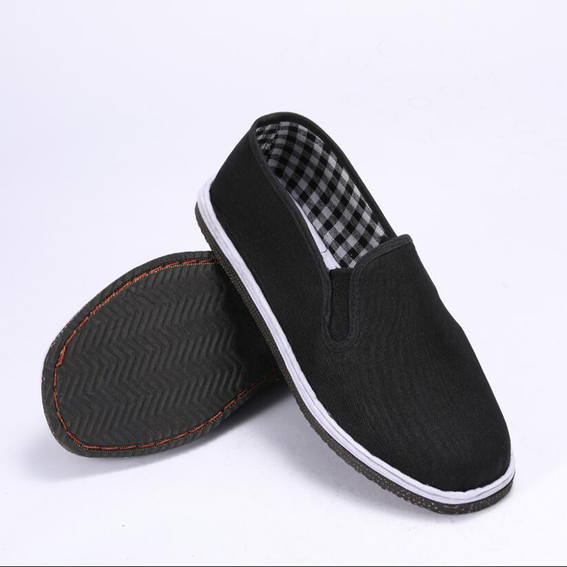 Old Beijing Cloth Shoes Men's Resin Sole Black Cloth Shoes Women's Strong Cloth Soles Pumps Work and Life Casual Shoes Handmade Cloth Shoes