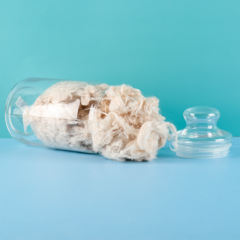 现货供应艾草纤维 天然植物纤维纱线面料原料 库存织袜纱线纤维