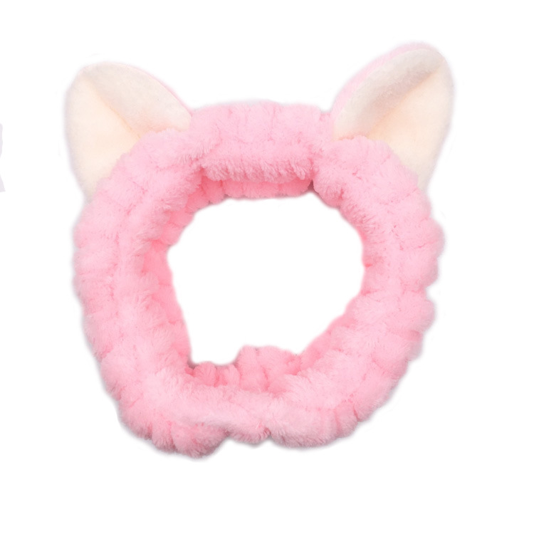 New Korean Style Cute Three-Dimensional Cat Ears Headband Face Wash Headband Makeup Mask Women Selling Cute Hairband Customized