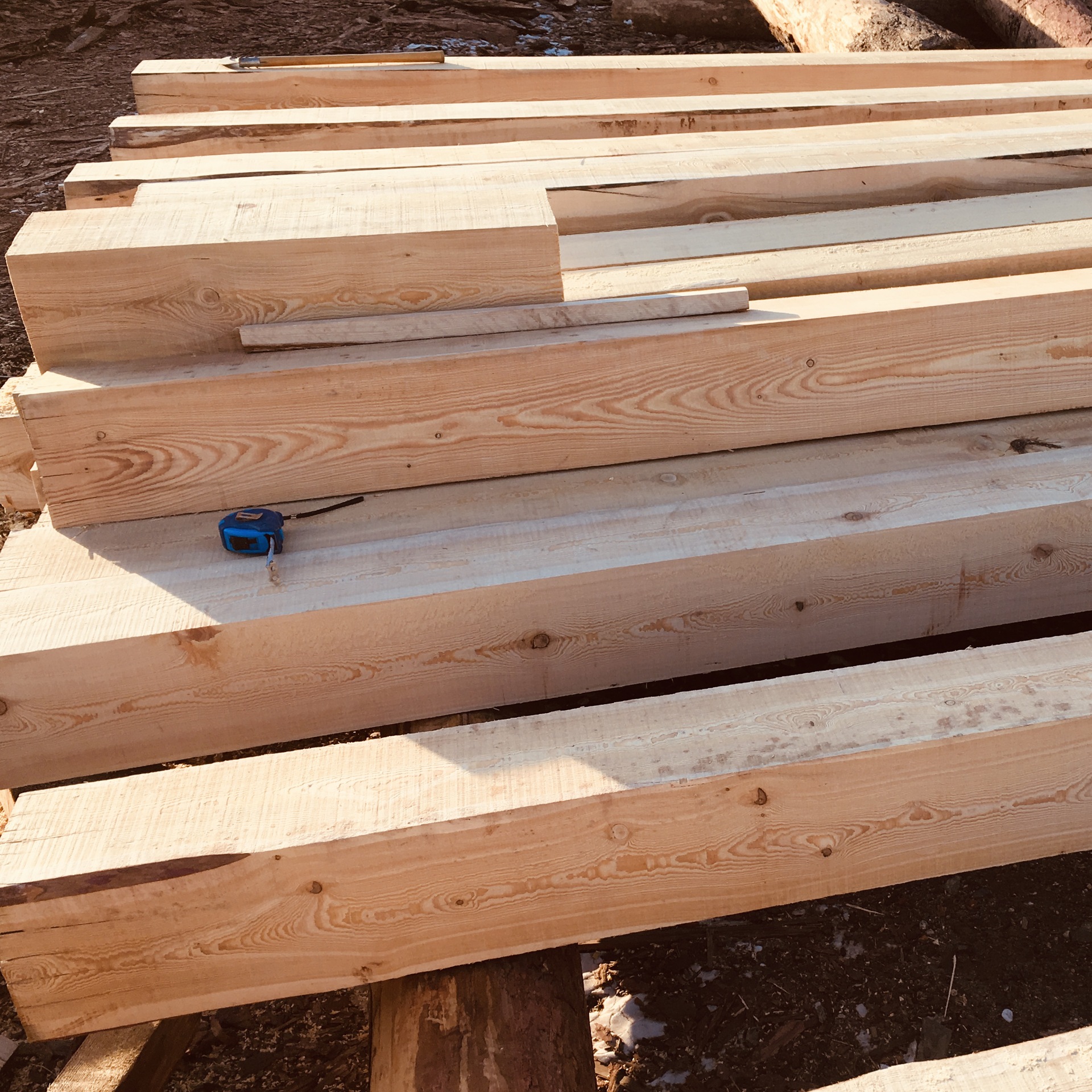 零售落叶松木材 落叶松木方-板材-口料 90*90mm