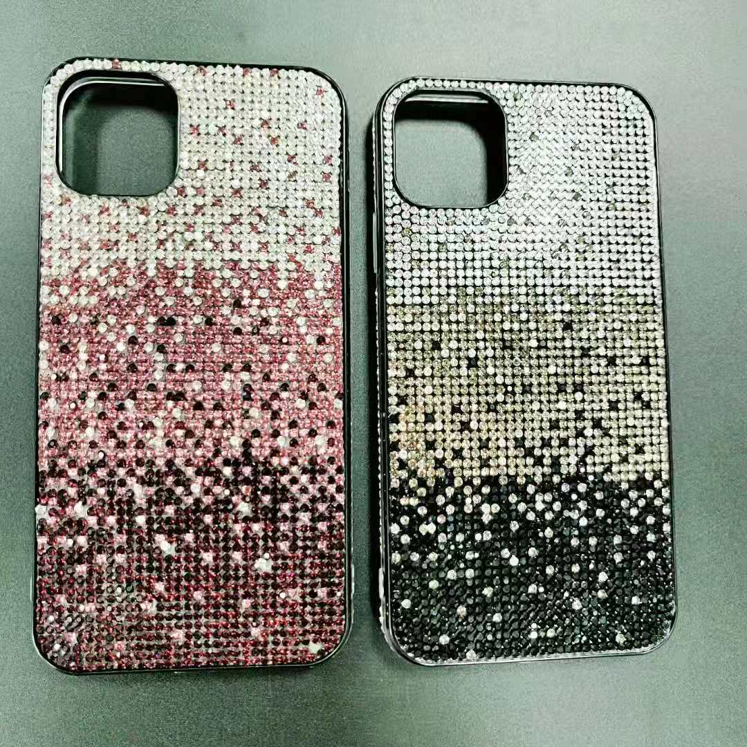 适用苹果iphone 11 pro全贴水钻手机壳定制 超闪钻石手机壳亚克力