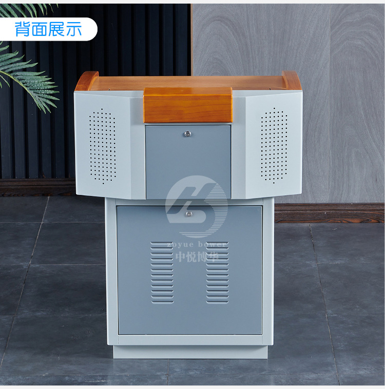 多媒体讲台钢制教师讲桌培训机构学校教室小讲台简约金属老师书桌