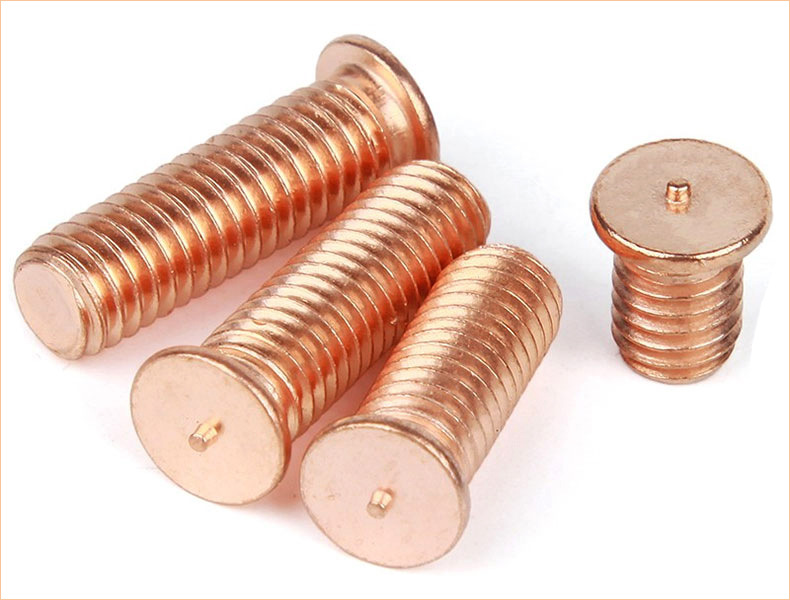 镀铜黄铜焊钉种圆平头一点焊接螺丝点焊螺钉m3/m4/m5/m6/m8