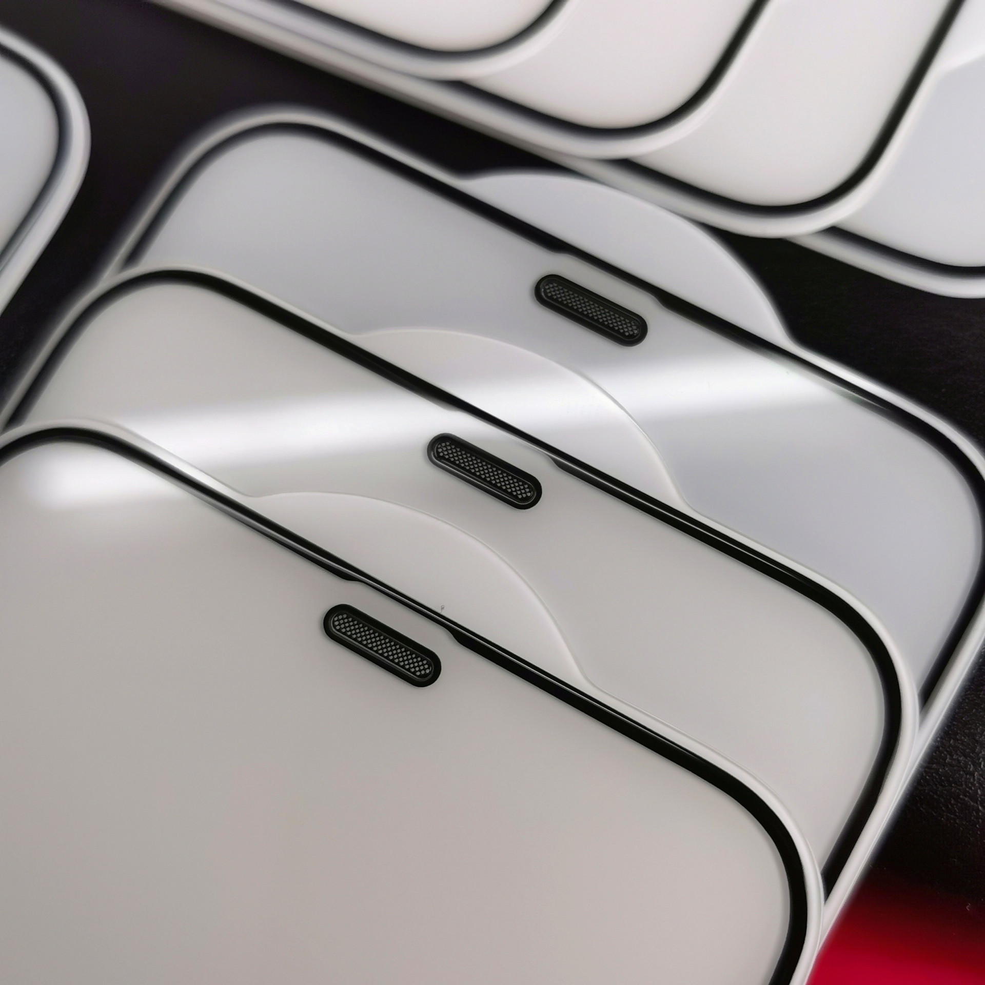 适用iphone12mini亮面满版钢化膜防尘苹果12promax全屏丝印保护膜