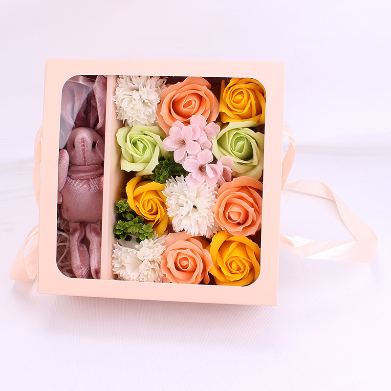 Mother's Day Flower Carnation Amazon Hot 520 Valentine's Day Creative Gift Practical Rose Soap Flower Gift Box