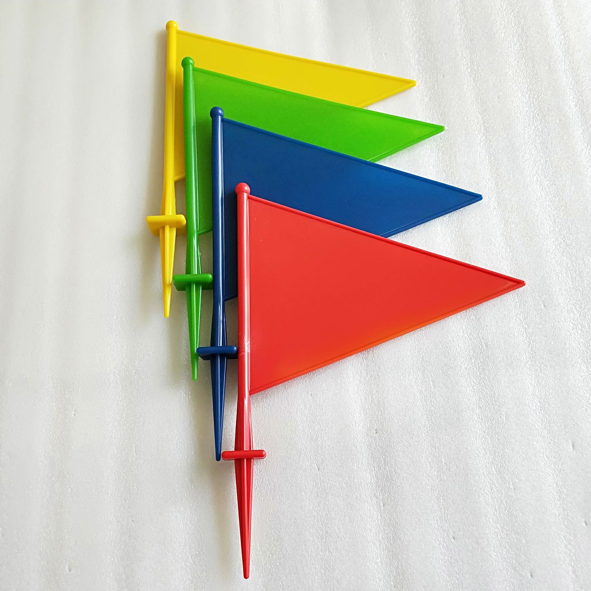 abs塑料旗子田径记号旗 三角形小铁旗 标枪插旗 铅球投掷远度旗