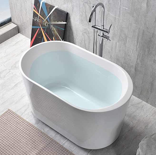 椭圆小尺寸塑料浴缸加深亚克力独立浴缸小户型泡澡盆儿童成人均适