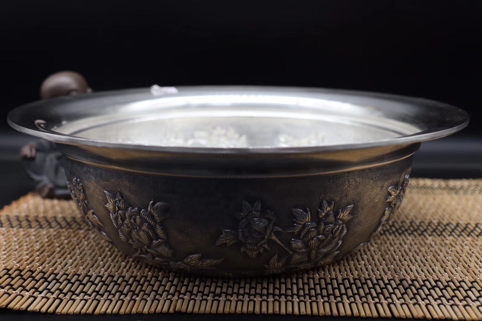 真银天下足银聚宝盆足银999纯银大盆汤盆茶洗银盆银餐具厂家直销