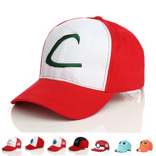 pokemon神奇宝贝宠物小精灵绣C帽子口袋妖怪小智帽子现货厂家批发