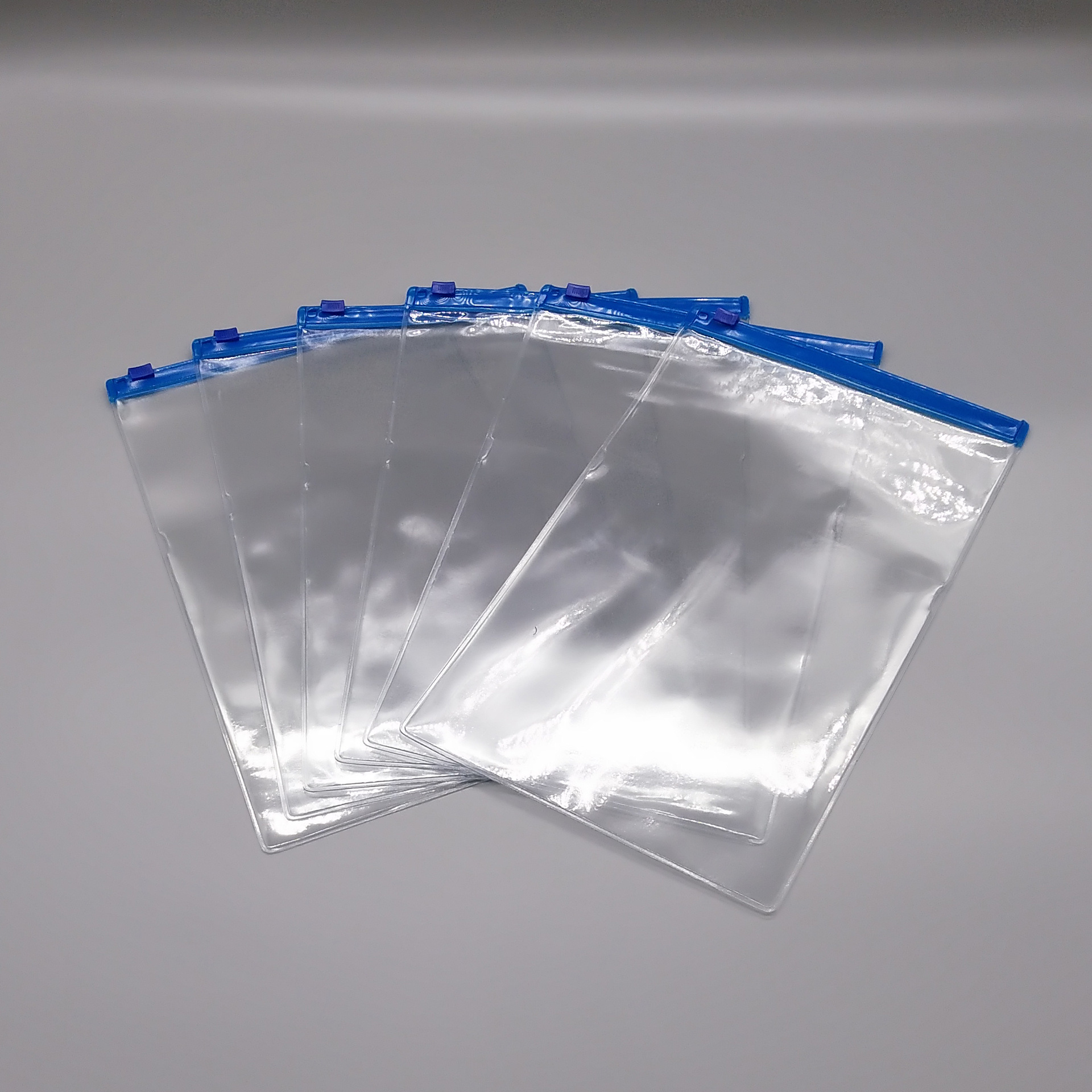 厂家直销 pvc透明拉链袋 磨砂自封文件袋 环保化妆品袋 定制logo