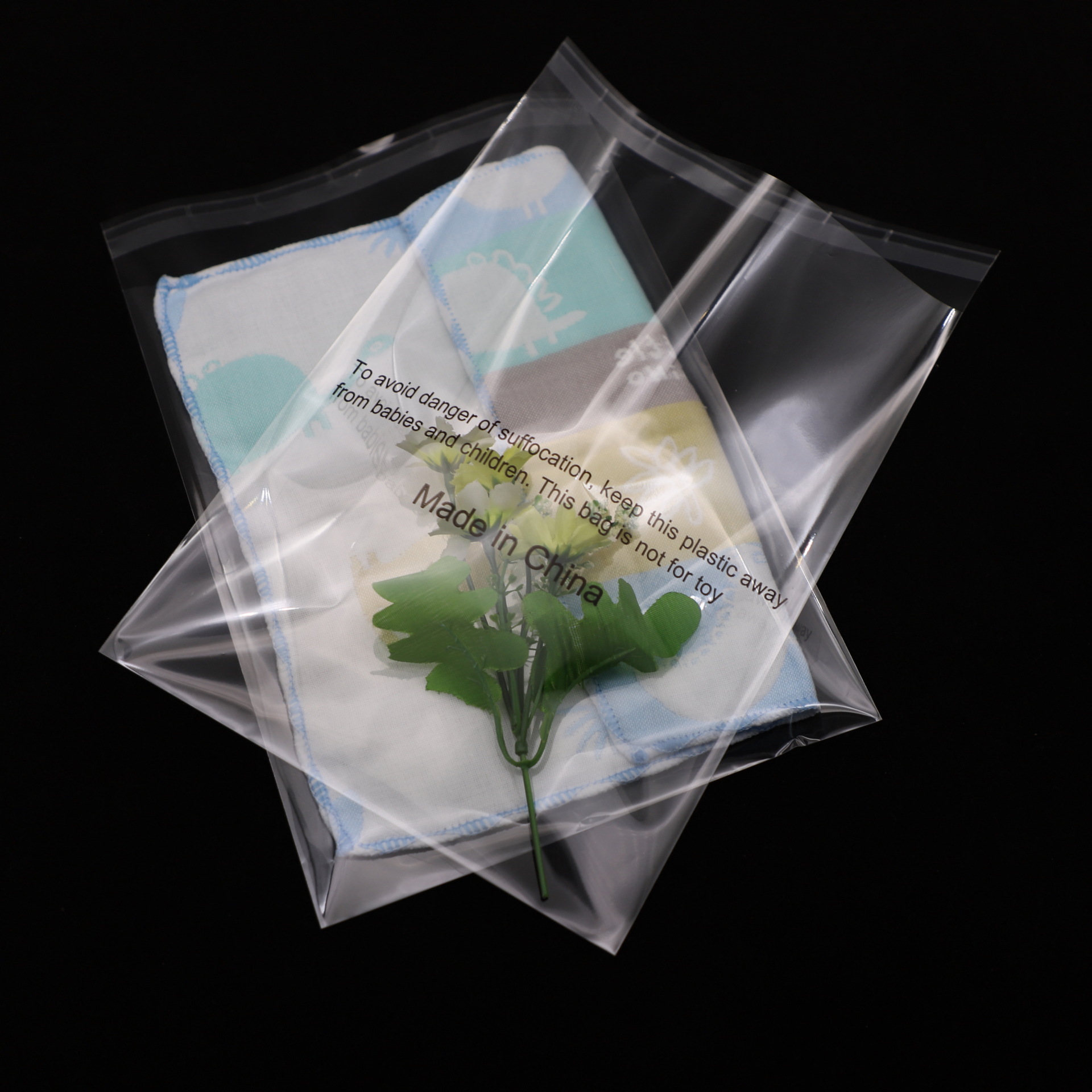 塘厦胶袋厂现货中国制造透明opp包装袋定做logo外贸拖鞋防尘袋