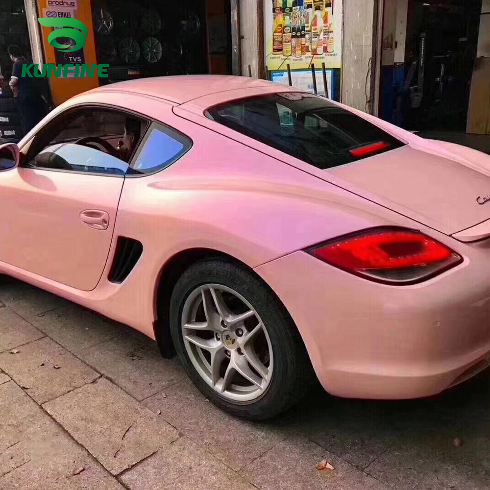 汽车双色胭脂粉车身改色膜贴纸车用保护膜导气槽1.52 * 18m /卷
