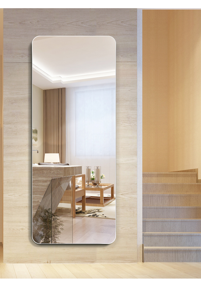 镜子贴墙全身镜穿衣镜女宿舍学生壁挂粘贴挂墙自粘家用卧室试衣镜