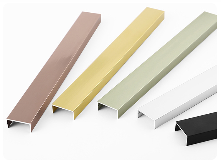 铝合金u型条黑钛金装饰线条不锈钢u型槽背景墙吊顶嵌入式金属嵌条