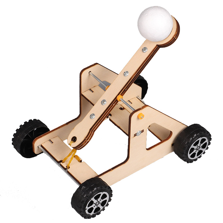 科技 小制作diy手工小学生幼儿园科学实验儿童益智科学玩具投石车