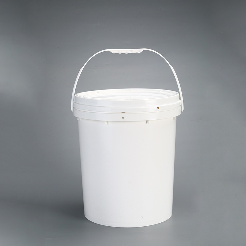 厂家批发20l白乳胶化工桶 胶漆塑料包装桶 涂料桶 带盖圆形塑料桶