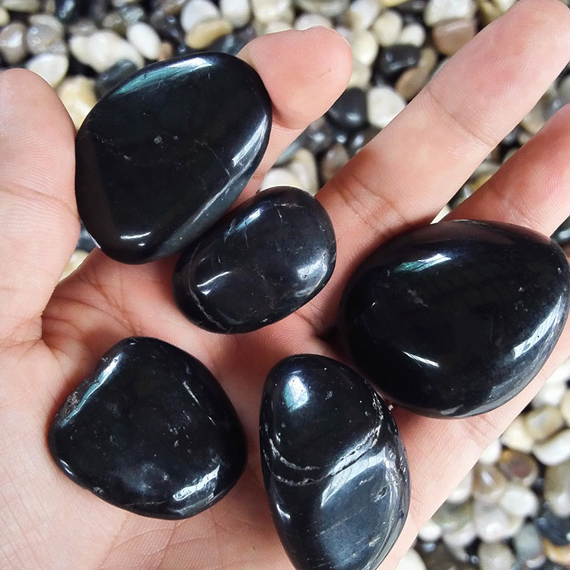 批发南京黑色雨花石3/5公分精品黑色卵石