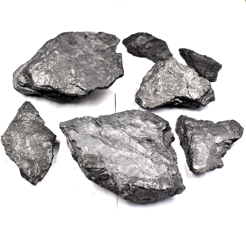 隐晶质石墨矿石原石高纯度石墨块状鳞片石墨地质科普教学标本