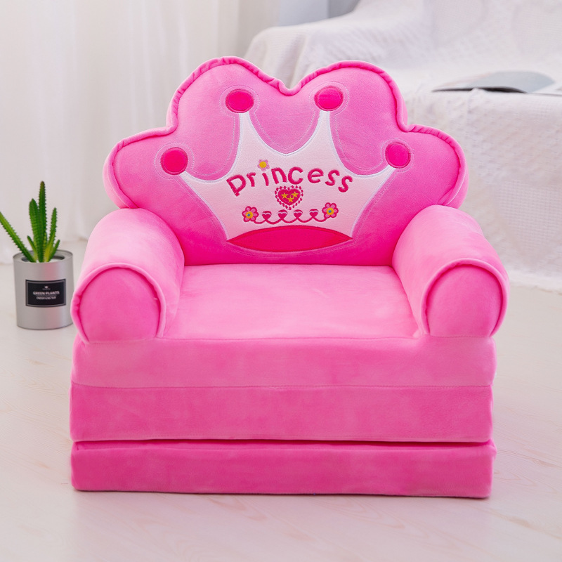 Lengthened Folding Children's Small Sofa Crown Multi-Functional Baby Seat Stool Kindergarten Sitting and Lying Sofa Spot Delivery