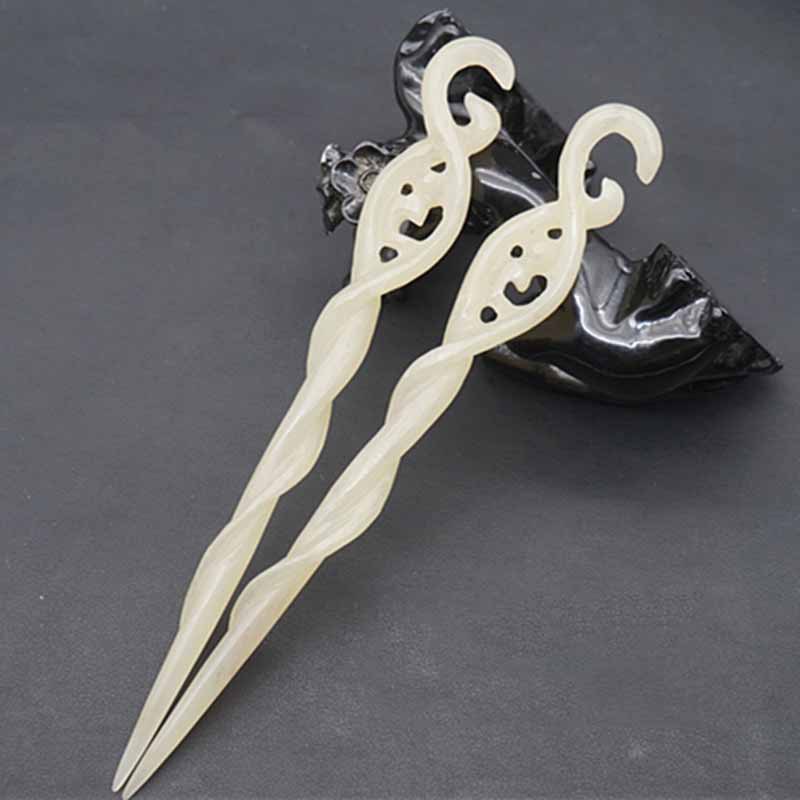 和田玉碧玉簪子白蛇缘起簪古风汉服头饰复古发簪发饰头饰