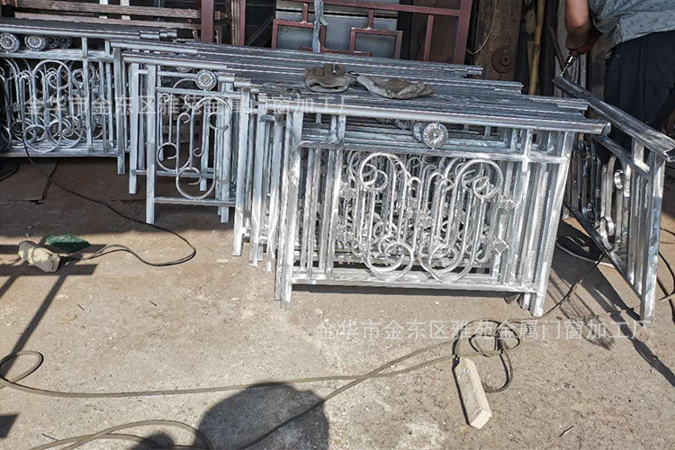 金华厂家定制铁艺大门 排屋门 入口铁艺门 焊接铁大门 外贸大门