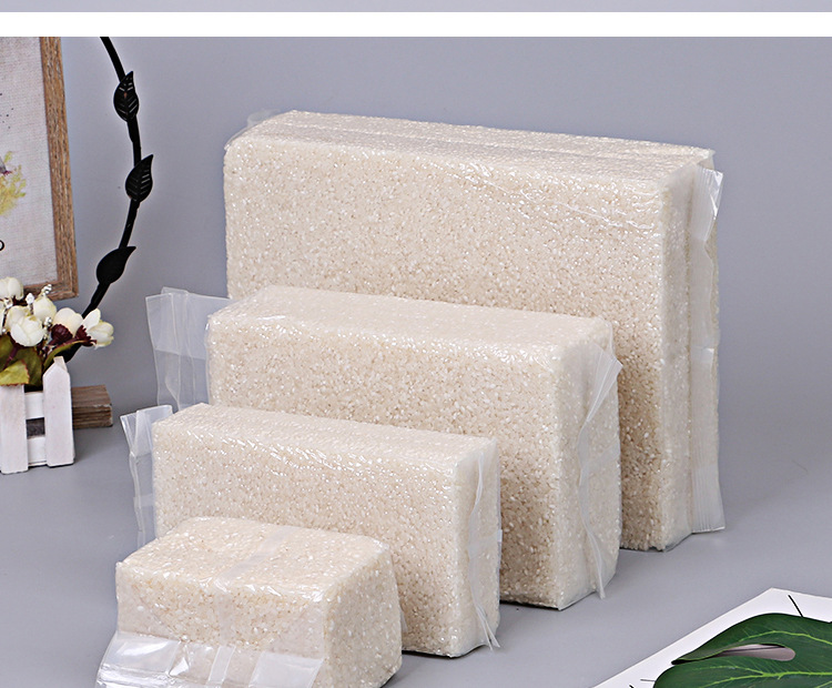 现货加厚尼龙透明米砖袋真空大米包装大米袋子小米杂粮风琴袋定制