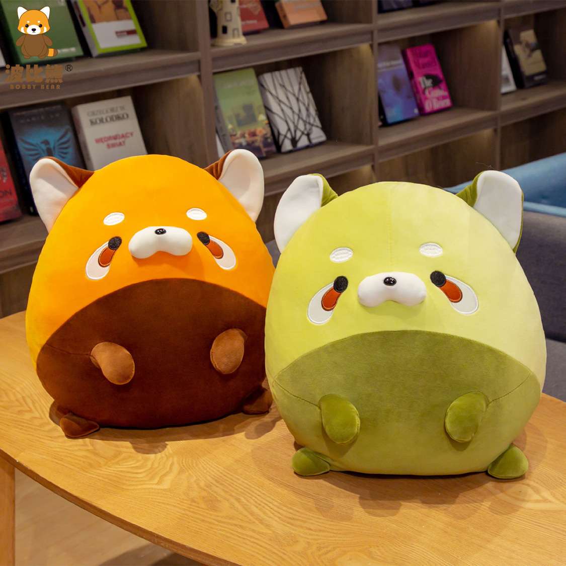 圆滚滚胖乎乎浣熊公仔毛绒玩具可爱呆萌女生床头抱枕玩偶布娃娃