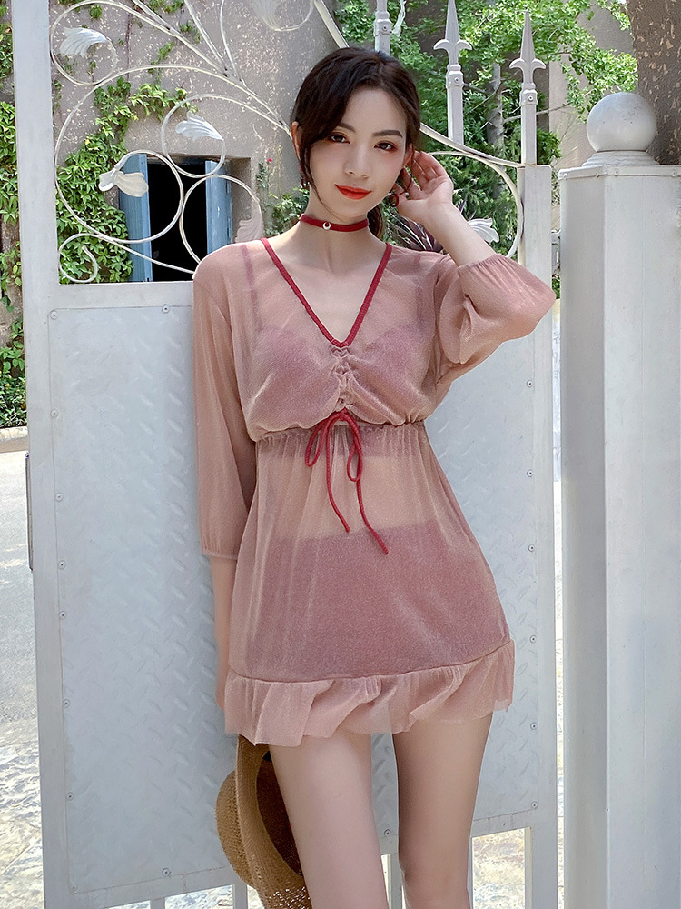 2020新款泳衣女士钢托聚拢韩国比基尼三件套性感网红温泉分体泳装