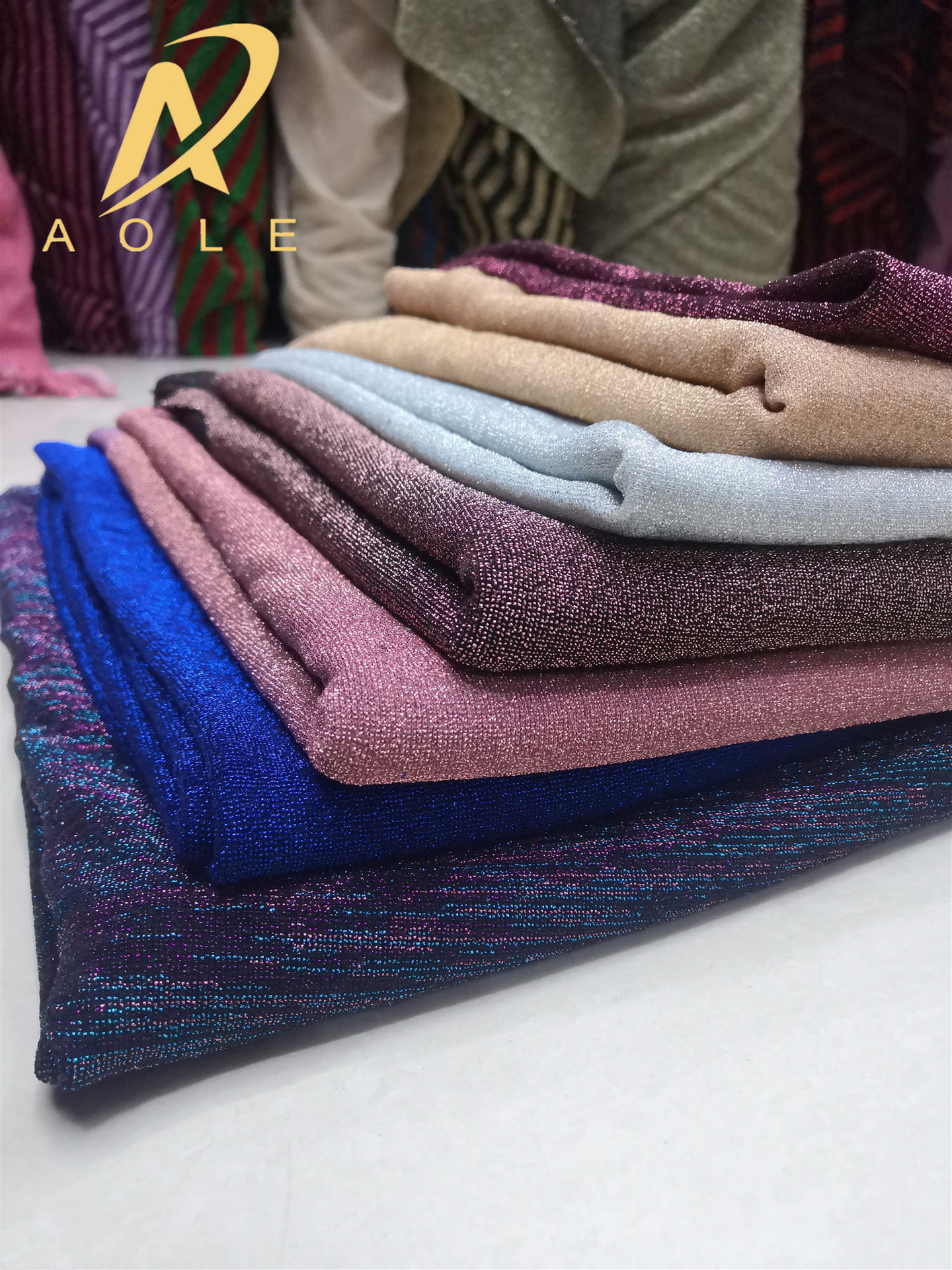 厂家直销锦纶亮丝面料 南韩丝闪光布料连衣裙t恤 高档服装面料
