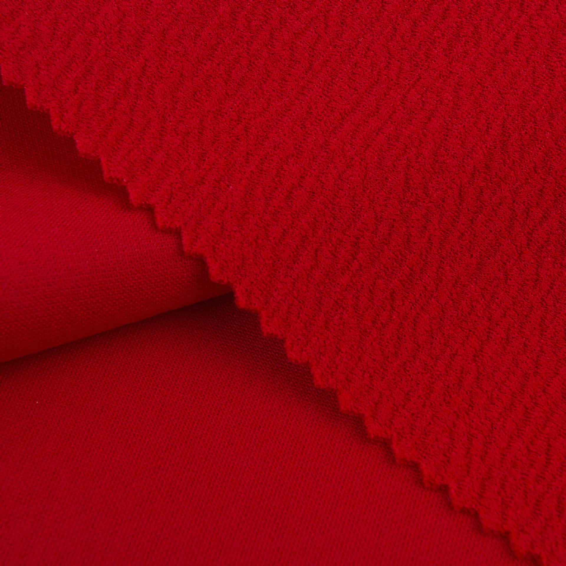 针织四面弹树皮皱纯色布 四面弹秋冬厚款连衣裙风衣弹力布料