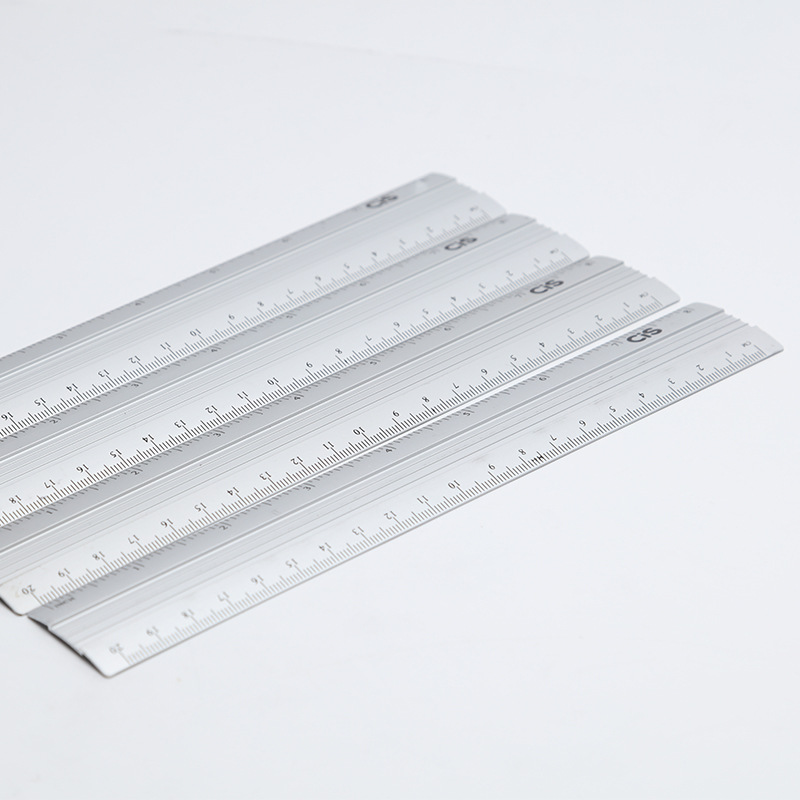 Aluminum Alloy Ruler Advertising Ruler 20cm Thin Transparent Plastic Advertising Ruler