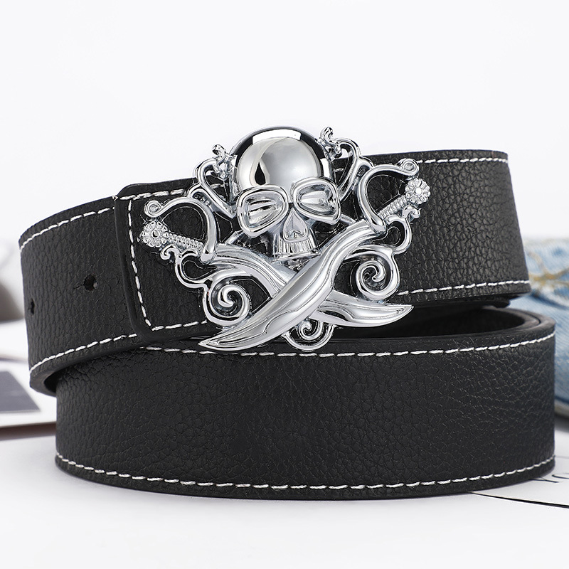 smooth buckle belt women‘s sewing line decoration personalized buckle belt all-match jeans simple casual belt wholesale