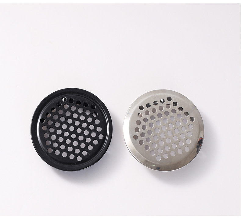 不锈钢透气孔白色通风孔黑色散热透气网孔盖橱柜衣柜家具通风配件