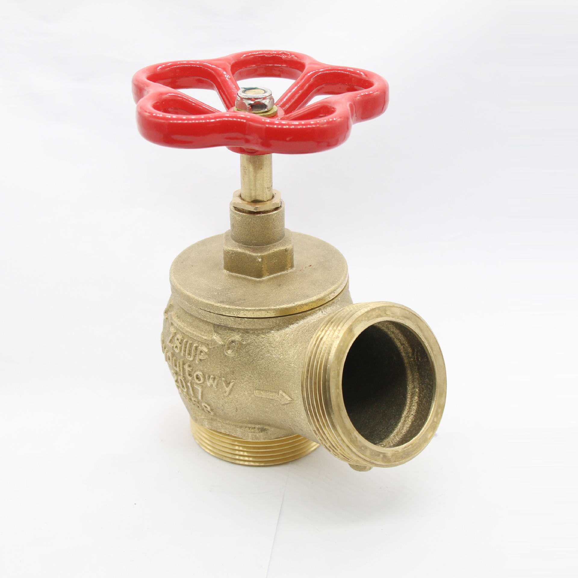npt 螺纹y形截止黄铜消防阀 brass fire hose valve