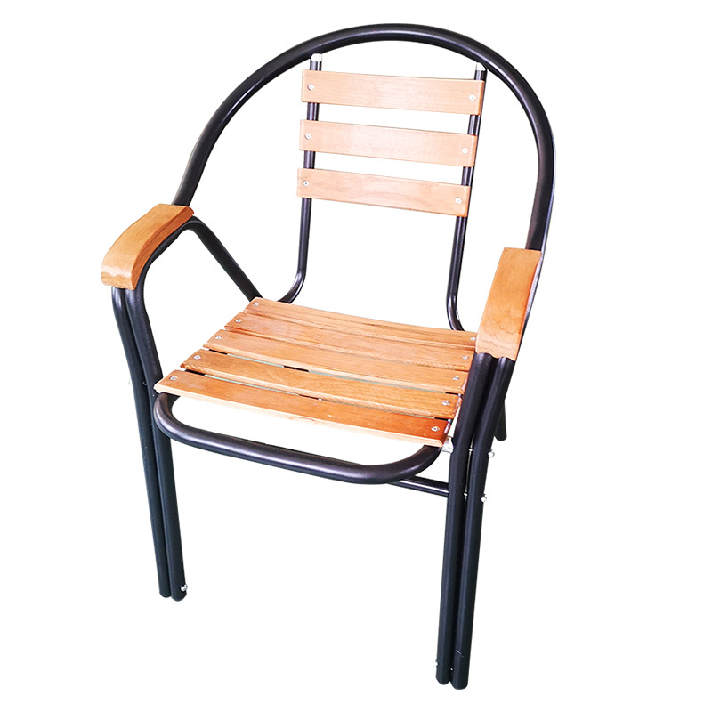 户外餐椅铝合金双管椅花园椅庭院椅休闲餐吧椅饮品咖啡古风店铺椅