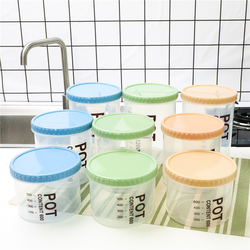 Transparent Plastic Fresh-Keeping Sealed Jar Food Storage Jar Kitchen Cereals Storage Box Storage Jar with Lid