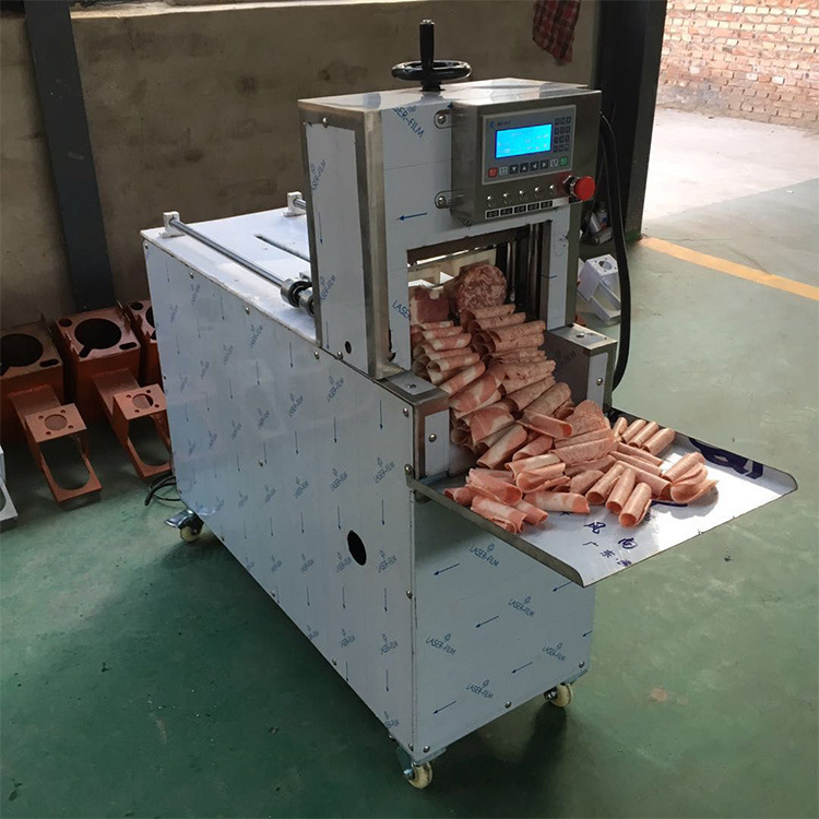 数控羊肉切片机电动刨片机冷冻肉切卷机五花肉肥牛肉切片机