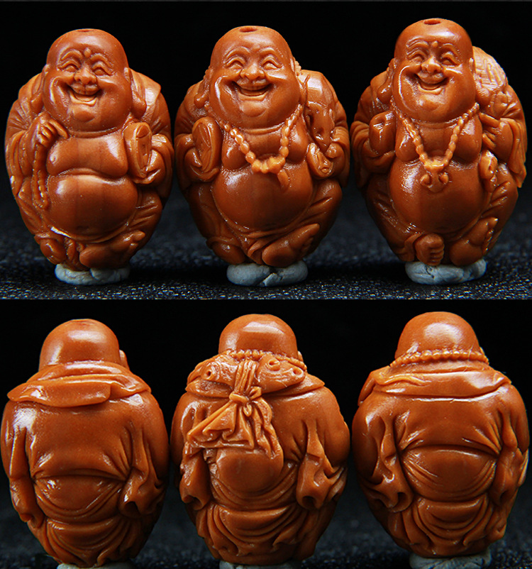 8大籽橄榄核手串刘仁义款八宝弥勒佛核雕橄榄胡手链