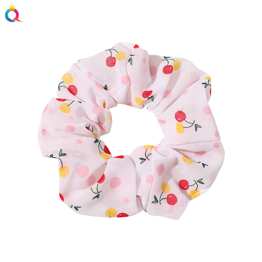 奇阅韩版新款雪纺网纱大肠发圈小清新雏菊布艺大肠圈丸子头发圈